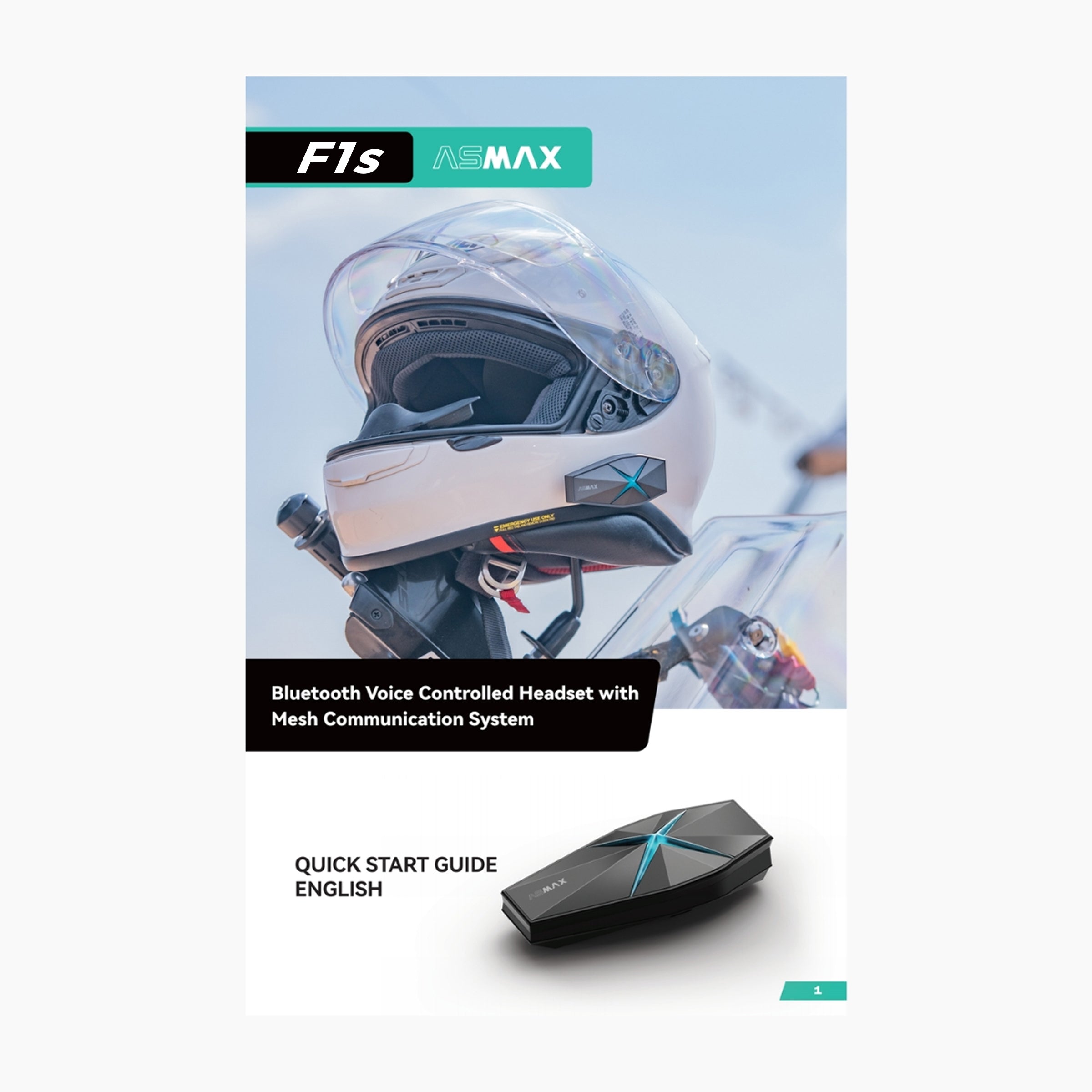 ASMAX S1 Helmet Intercom | 8-Rider Mesh, Up to 50 via App – ASMAXWorld