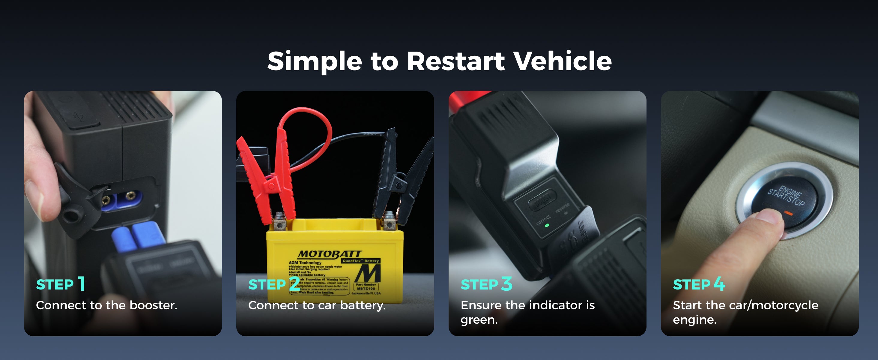 ASMAX T20 vehicle restart process for dead batteries
